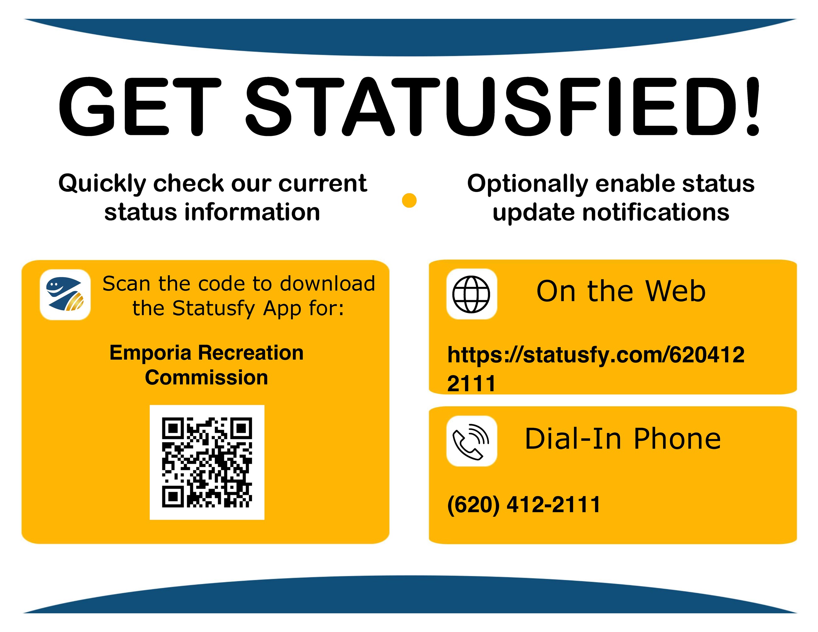 Statusfy Information with QR code